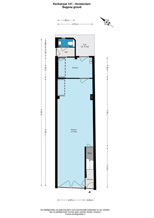 Plattegrond - Keizersgracht 584-586, 1017 EN Amsterdam - 231_231_Kerkstraat 141 - Amsterdam - Begane grond - 2D.jpeg